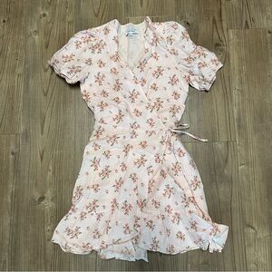 & other stories linen wrap dress